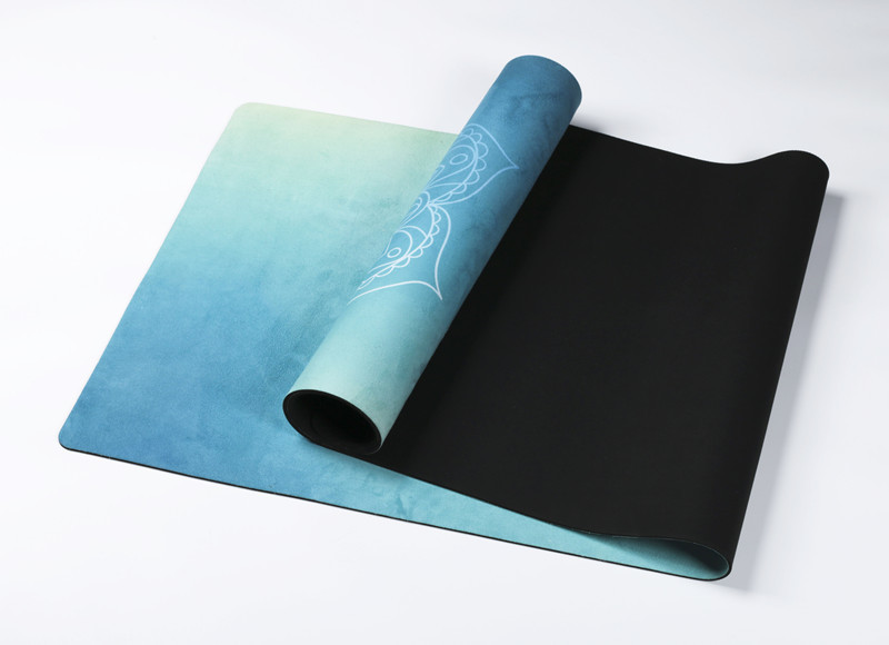 custom printed suede rubber yoga mat