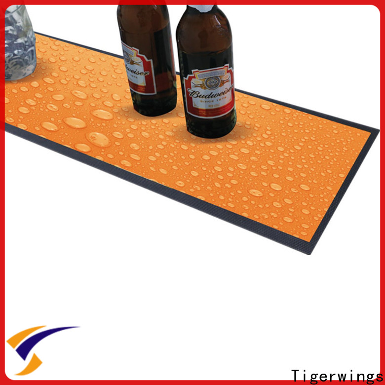 Alfombrilla de bar personalizada al por mayor de Tigerwings para la fábrica casera para mantener la barra agradable y limpia