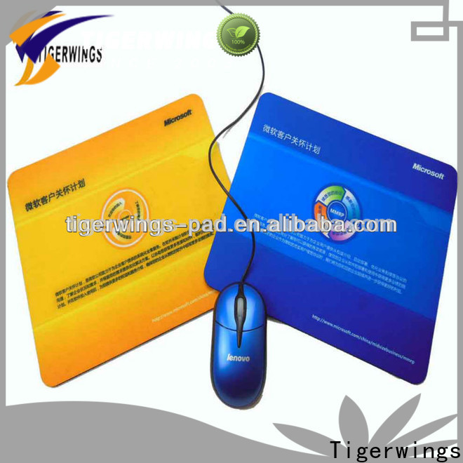 Tigerwings Silky smooth fabric silicone mouse pads wholesale for Computer worker