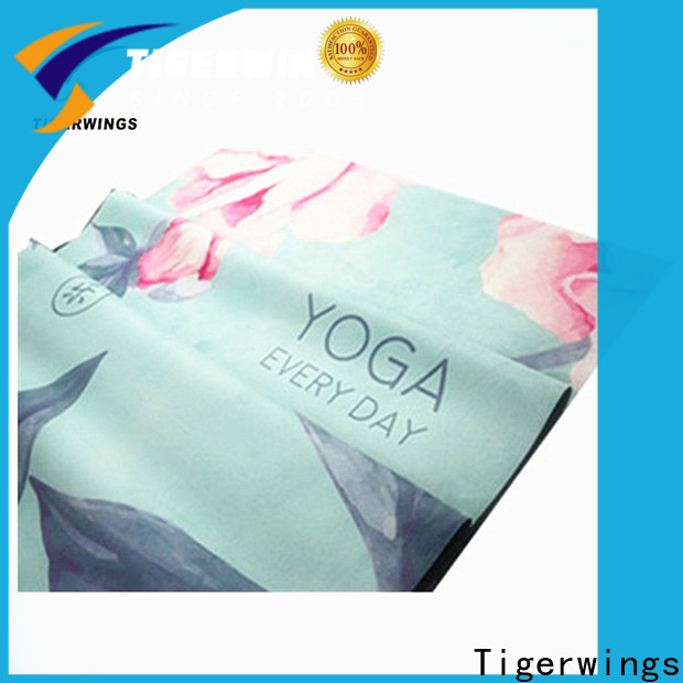 Tigerwings good quality suede rubber yoga mat Exporter for Indoor activities