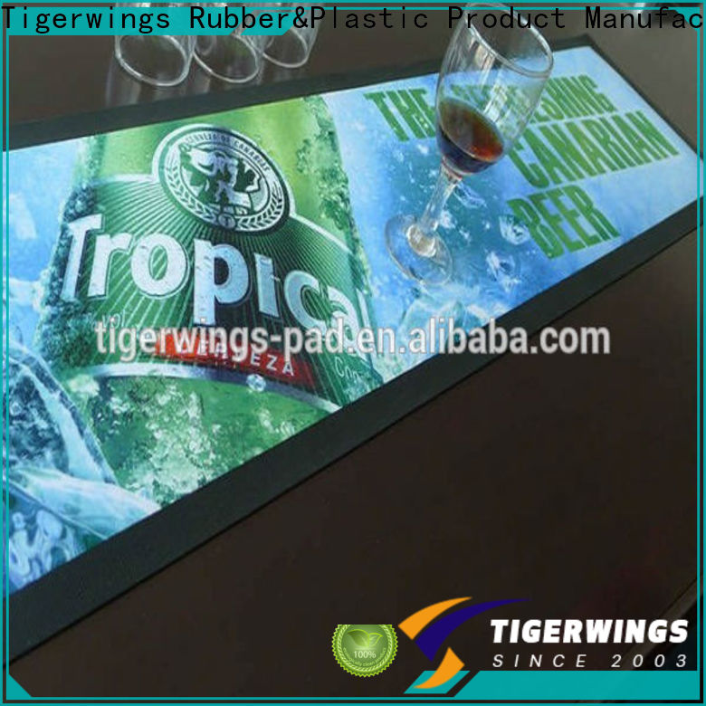 Tigerwings bar glass drying mats company for Bar protection