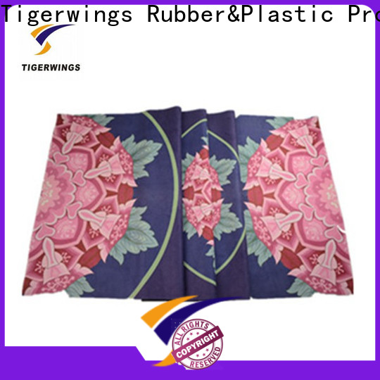 Tigerwings Custom OEM suede top yoga mat factory for Fitness