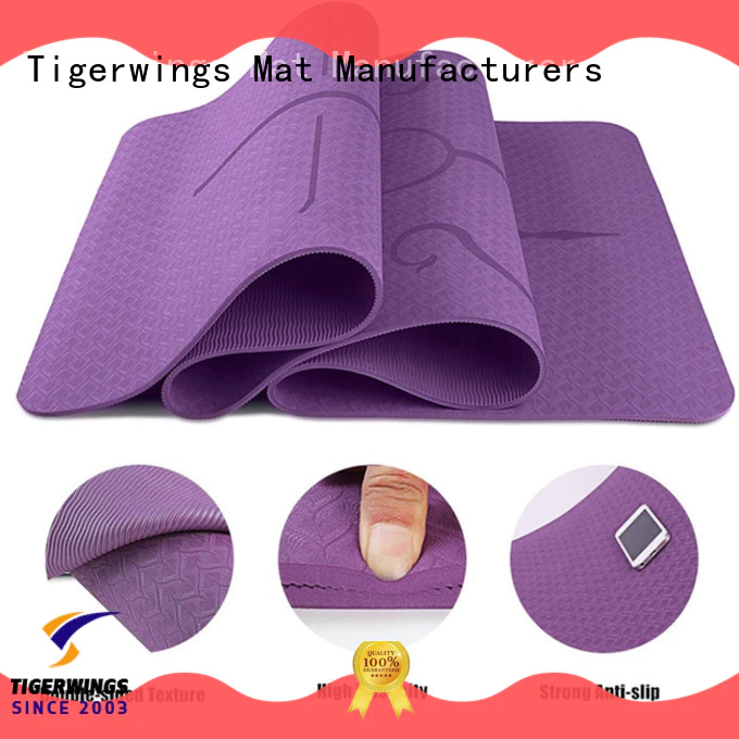 Tigerwings Portable eco friendly yoga mats wholesale manufacturer for meditation